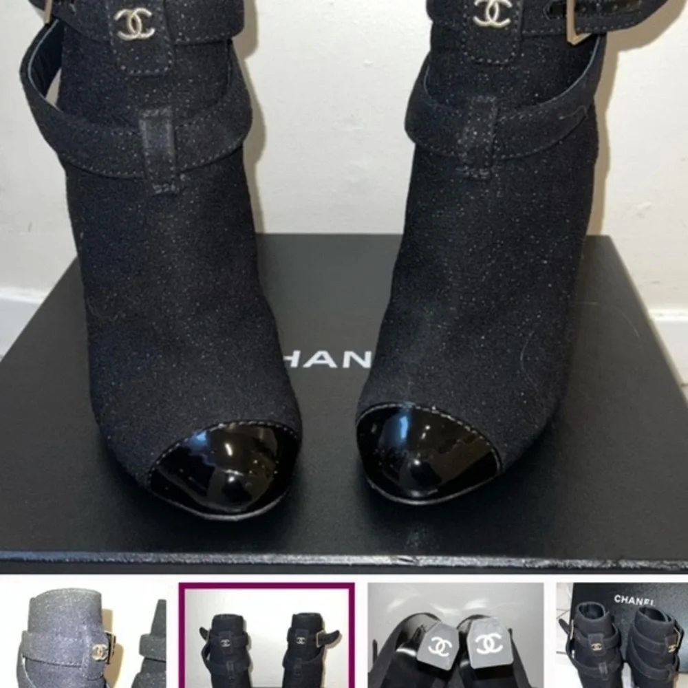 Classic Chanel CC Logo Cap Toe Boots”